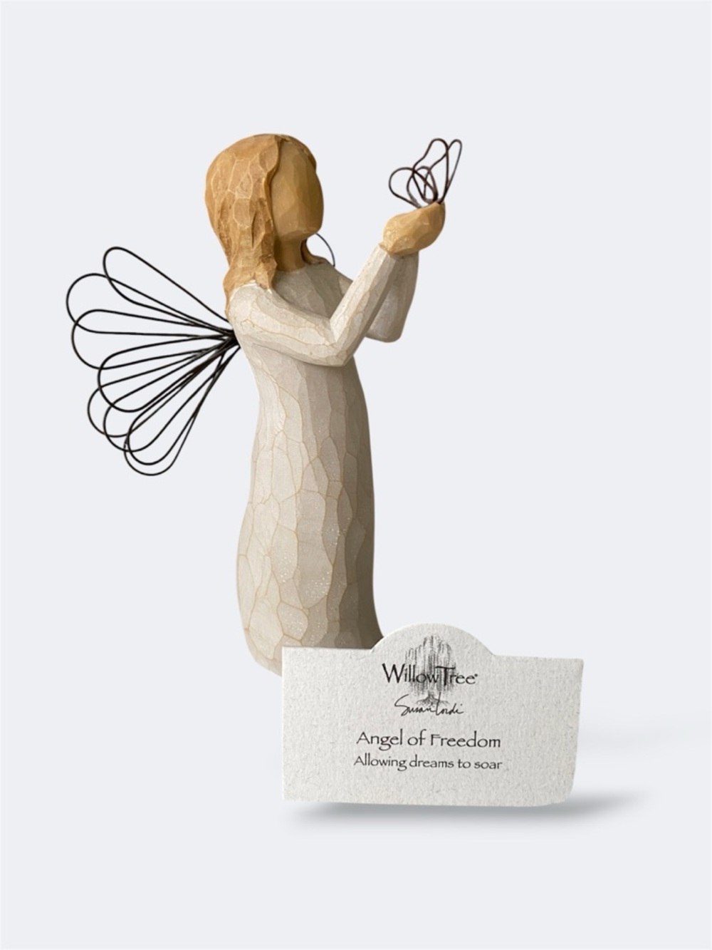 Willow Tree Angel of Freedom Figurine Holding a Butterfly Dreams to Soar